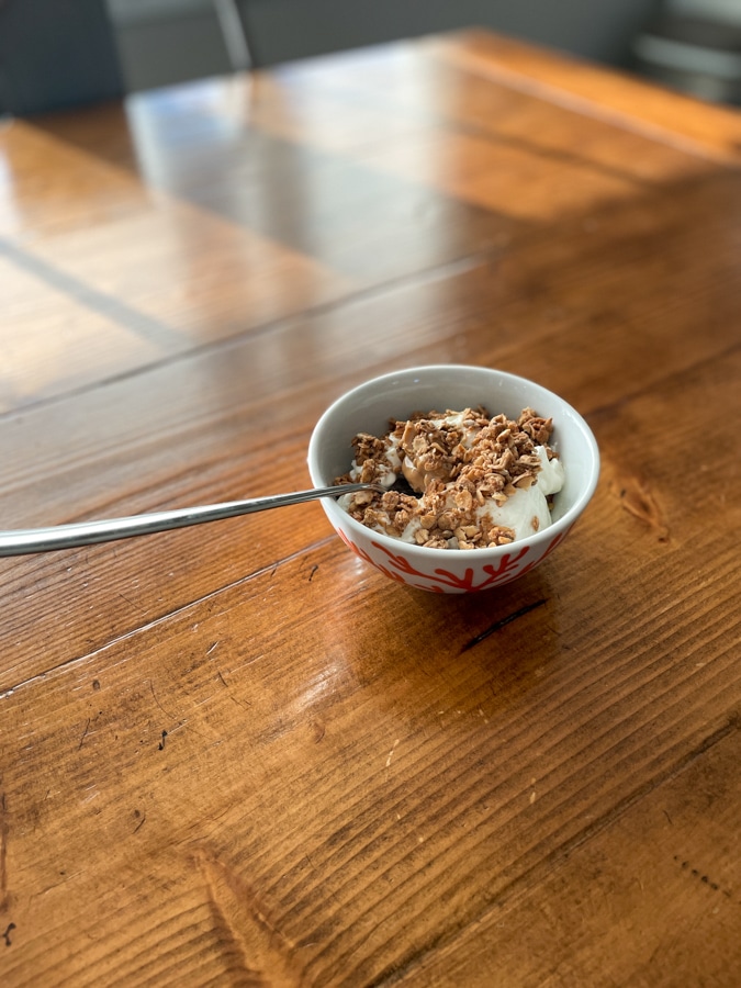 Yogurt, granola, PB