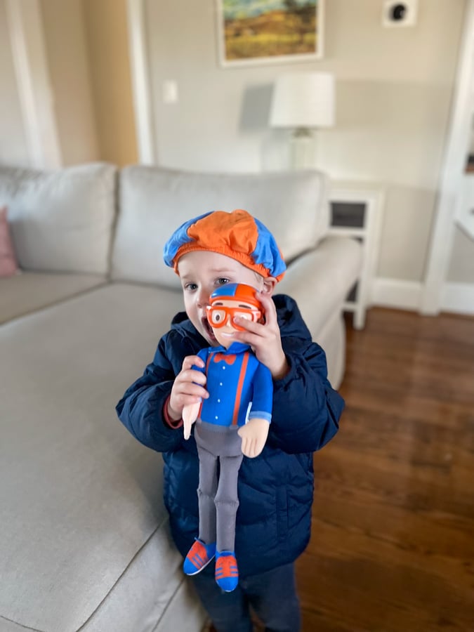 Blippi toy and hat | Instagram vs Reality