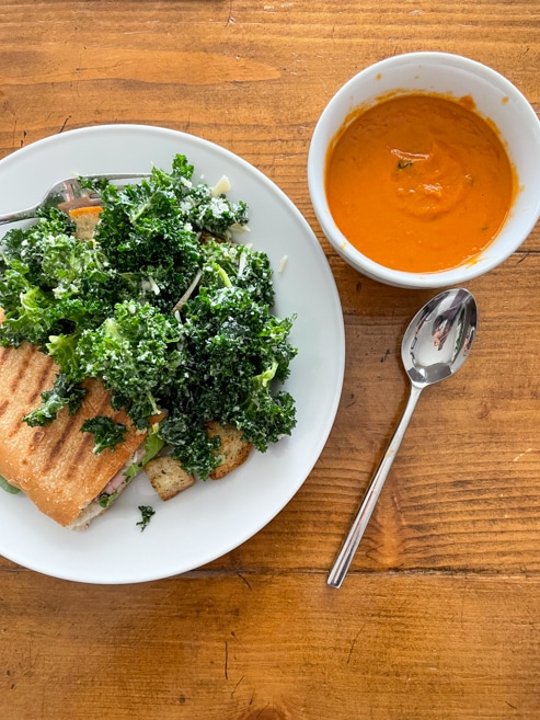 Tomato Soup + Kale Salad