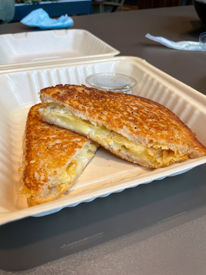 Ooey Gooey Crispy grilled cheese