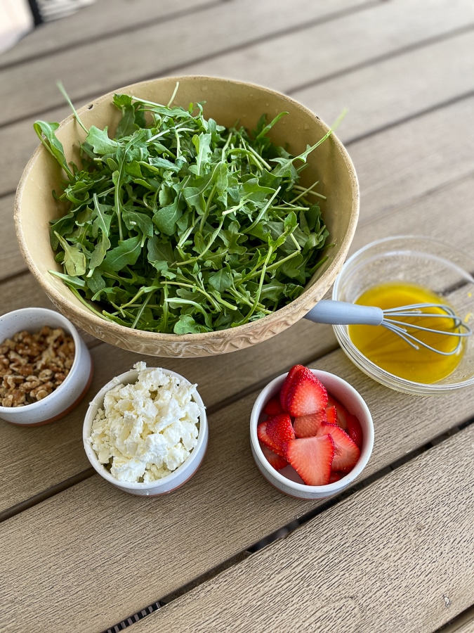 Assemble Arugula Goat Cheese Salad