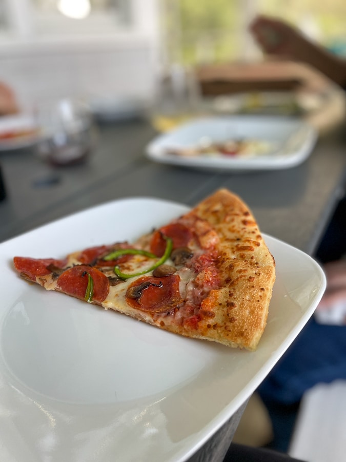 pizza on plate