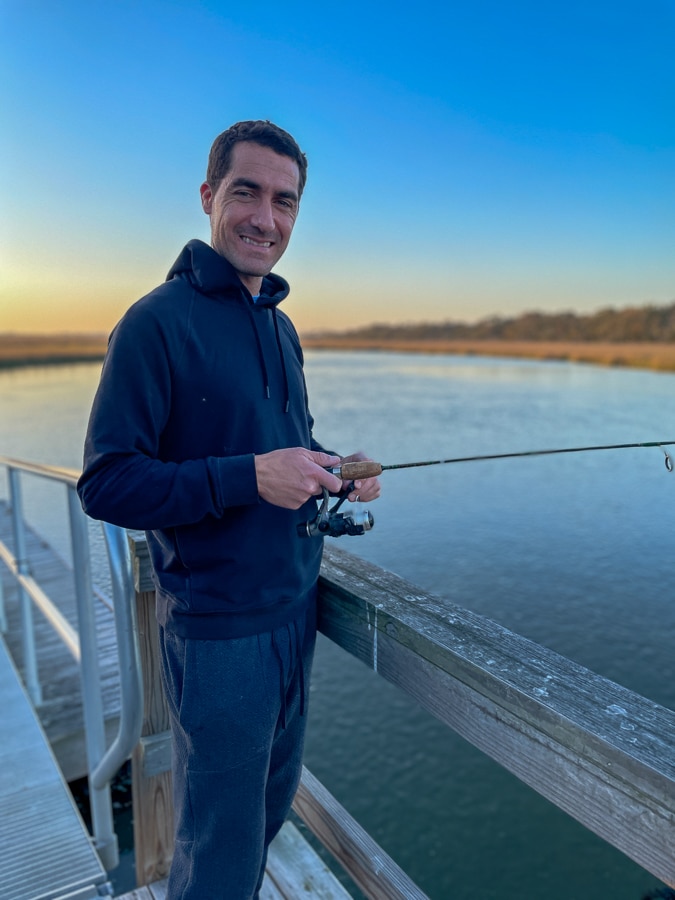 husband fishing