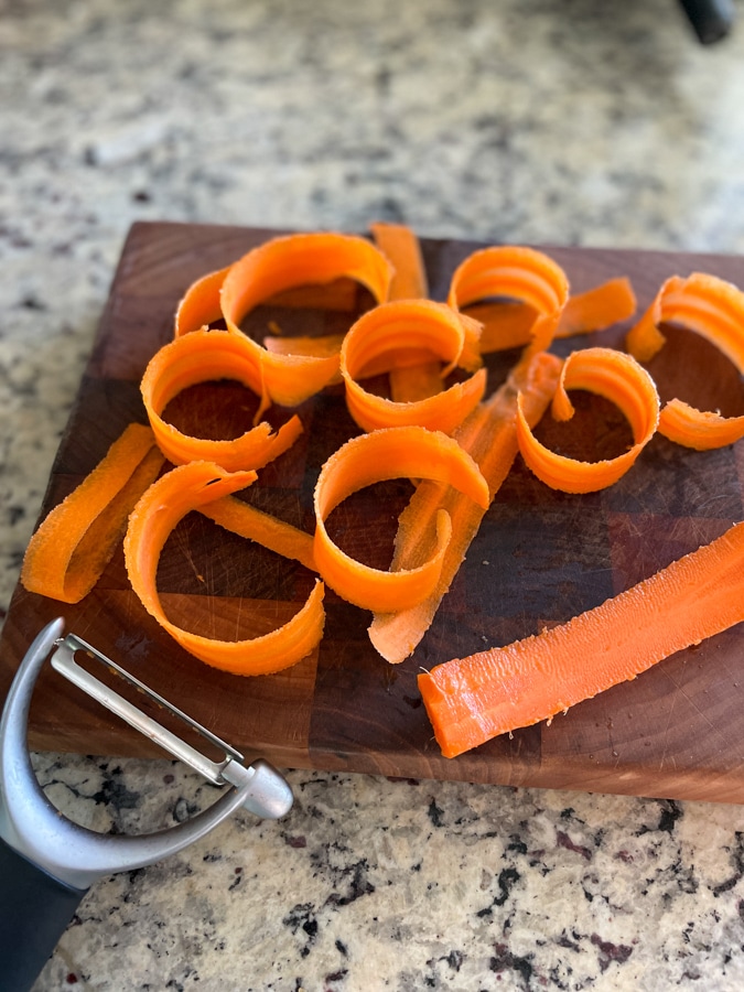 Ribbon the veggies
