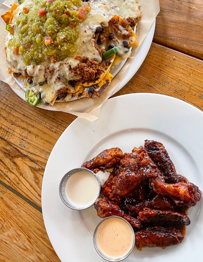 baked chicken wings and nachos | Best Places To Eat in Cville 