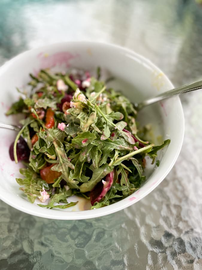 beet salad and olives