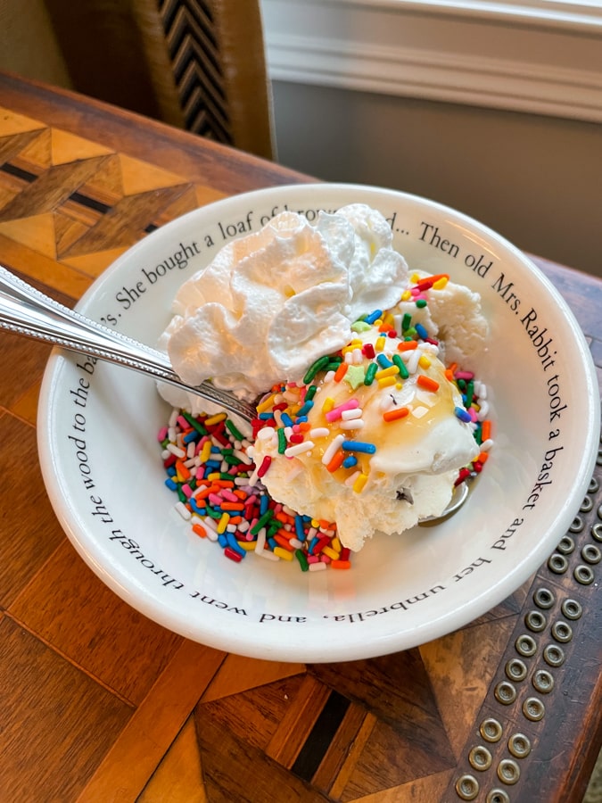 Ice Cream Sundaes with sprinkles