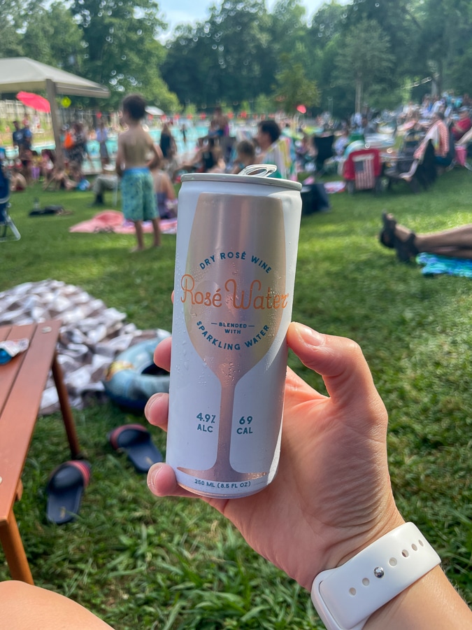 Can of rose water