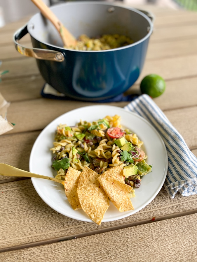 Taco Pasta Salad on plate
