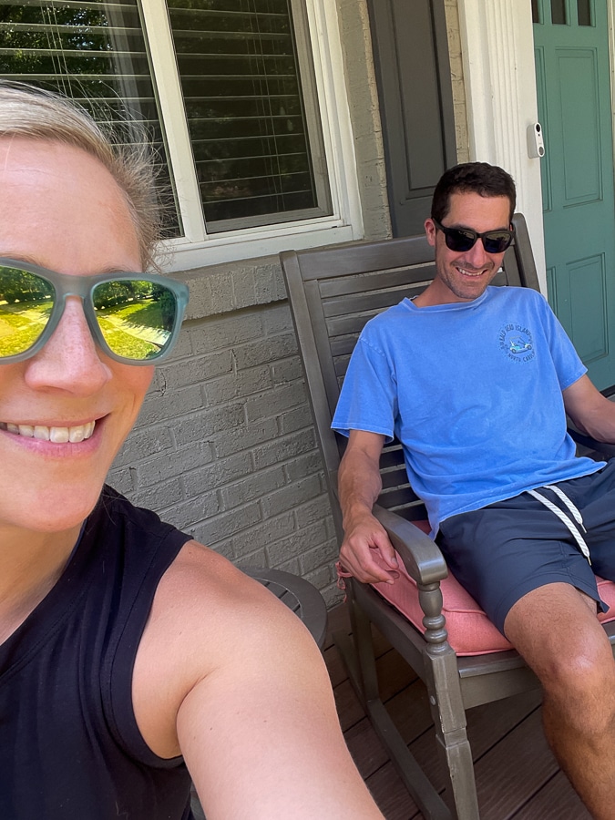 Parents at the porch