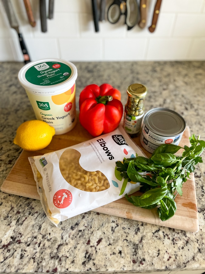 Tuna Pasta Salad Ingredients