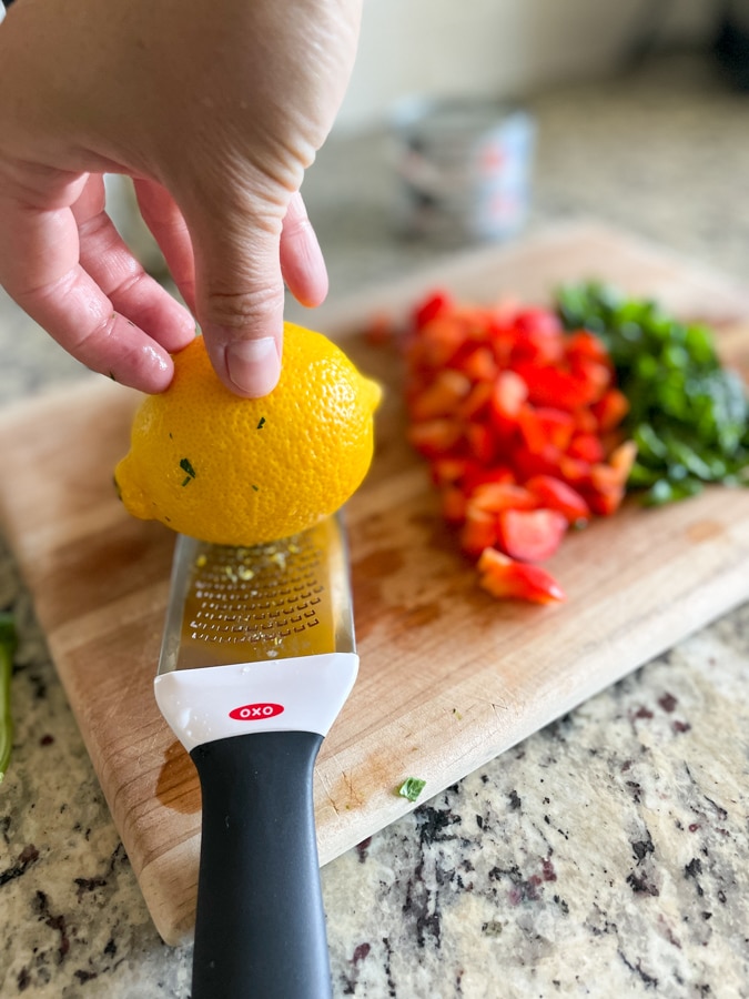 zesting lemon