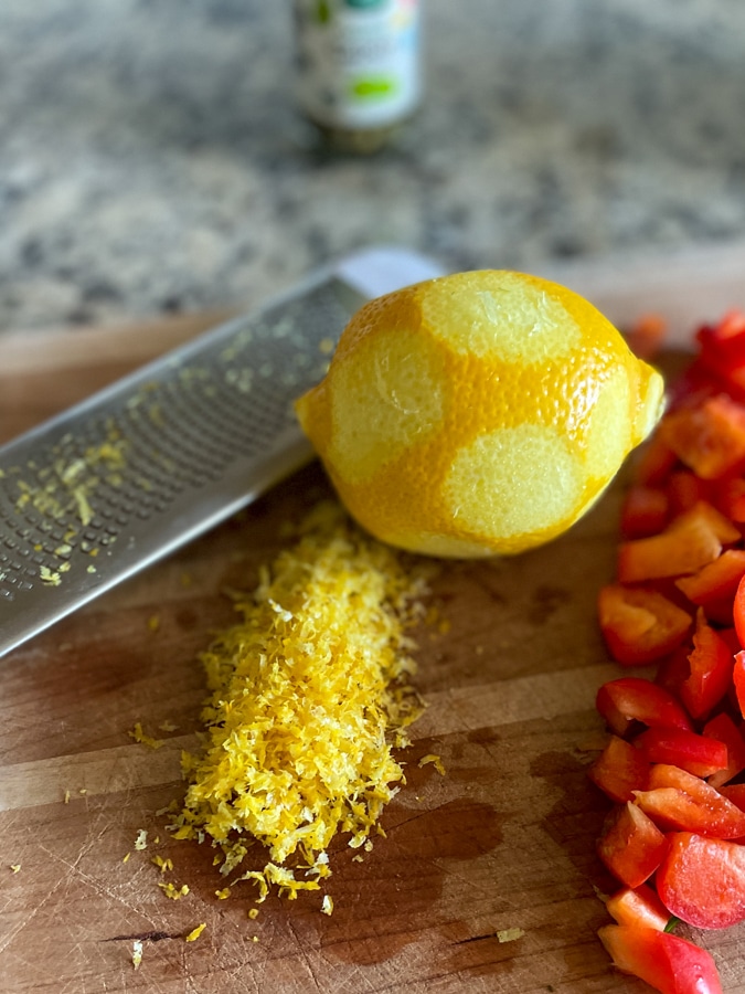 zesting lemon