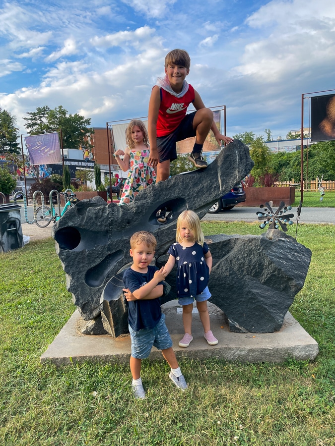 kids at IX Art Park Cousin Weekend
