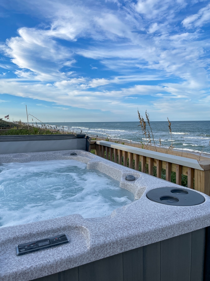 Fall Trip To OBX hot tub