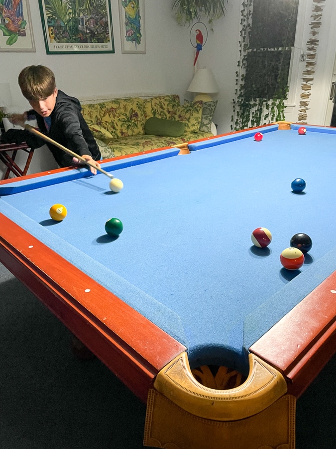 Mazen playing pool