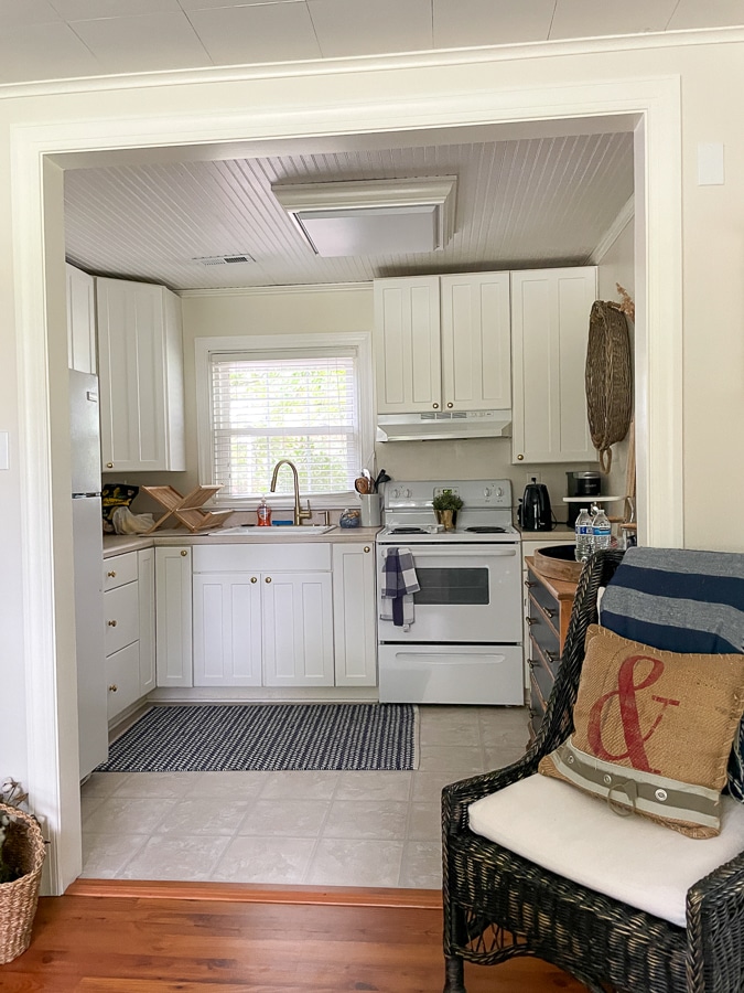 inside a cottage airbnb by the river