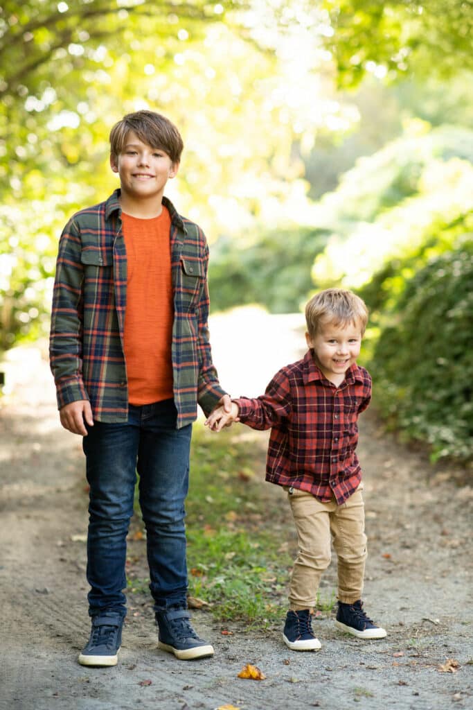 brothers holding hands