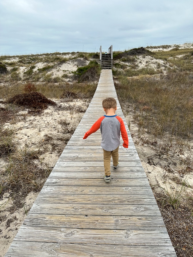 walk to Bald Head Island beach