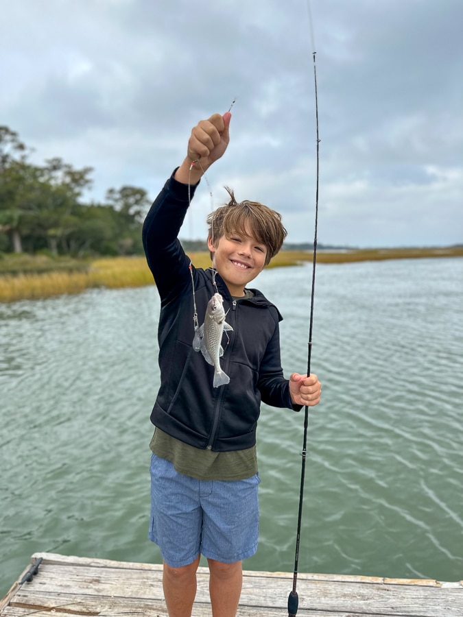 Mazen with caught fish