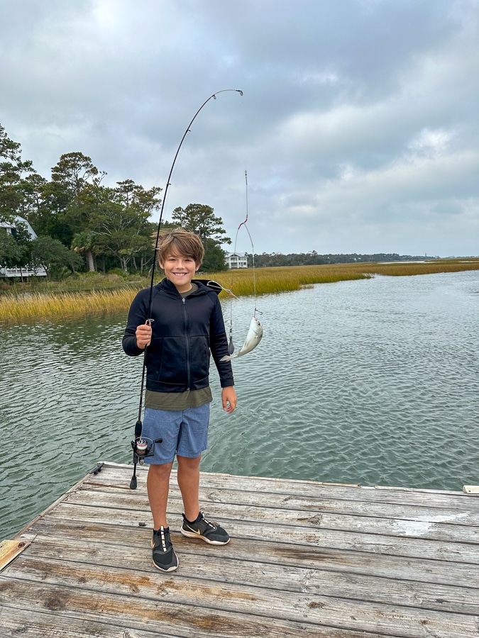 Little boy fishing