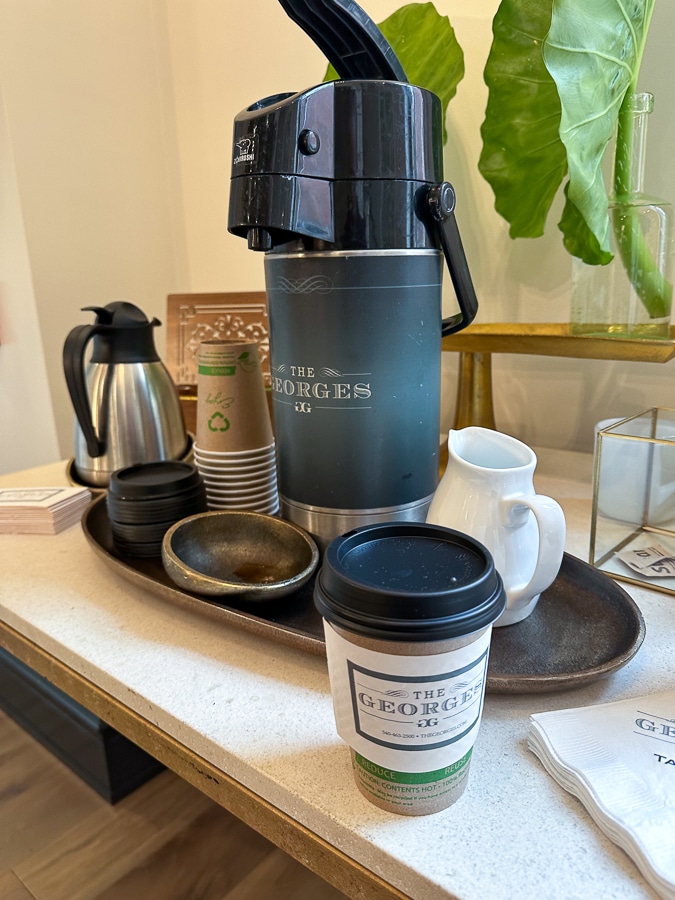 The Georges in Lexington lobby coffee