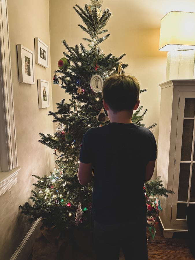 Christmas tree decorating