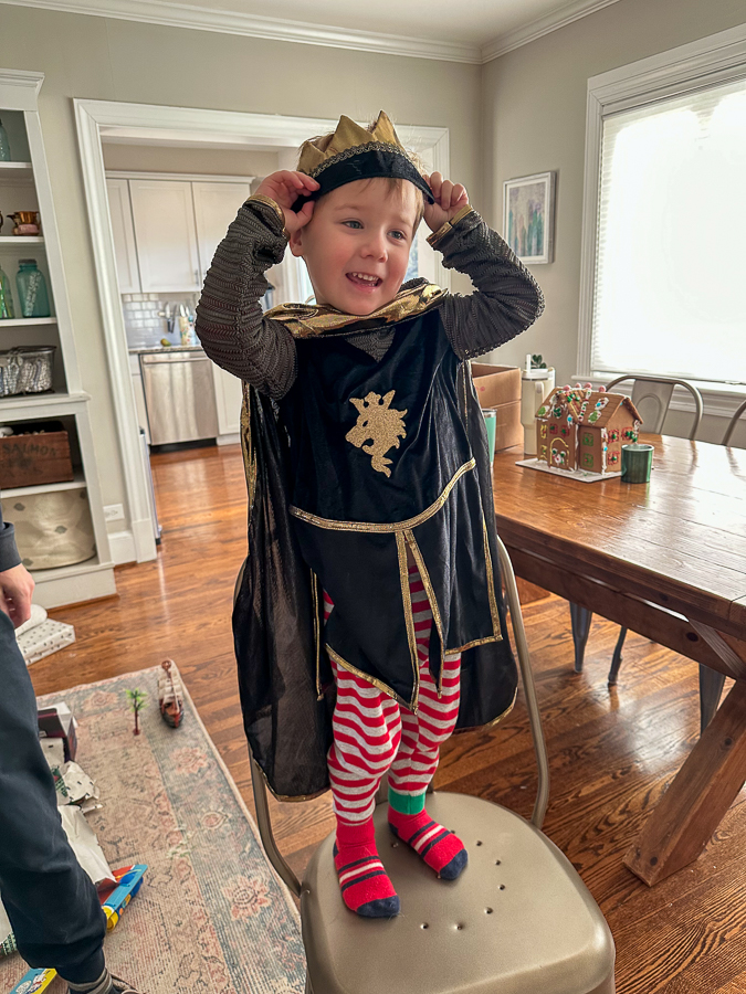 kids knight costume | Christmas Break 2022 Recap
