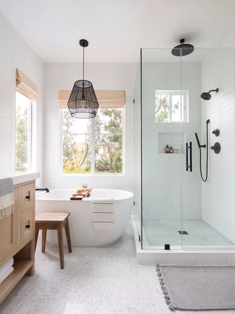 coastal farmhouse bathroom design