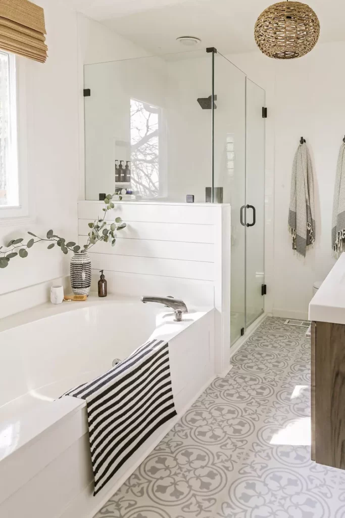 white bathroom design