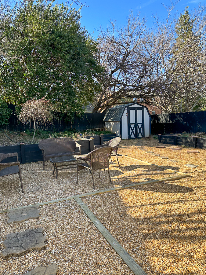 backyard area