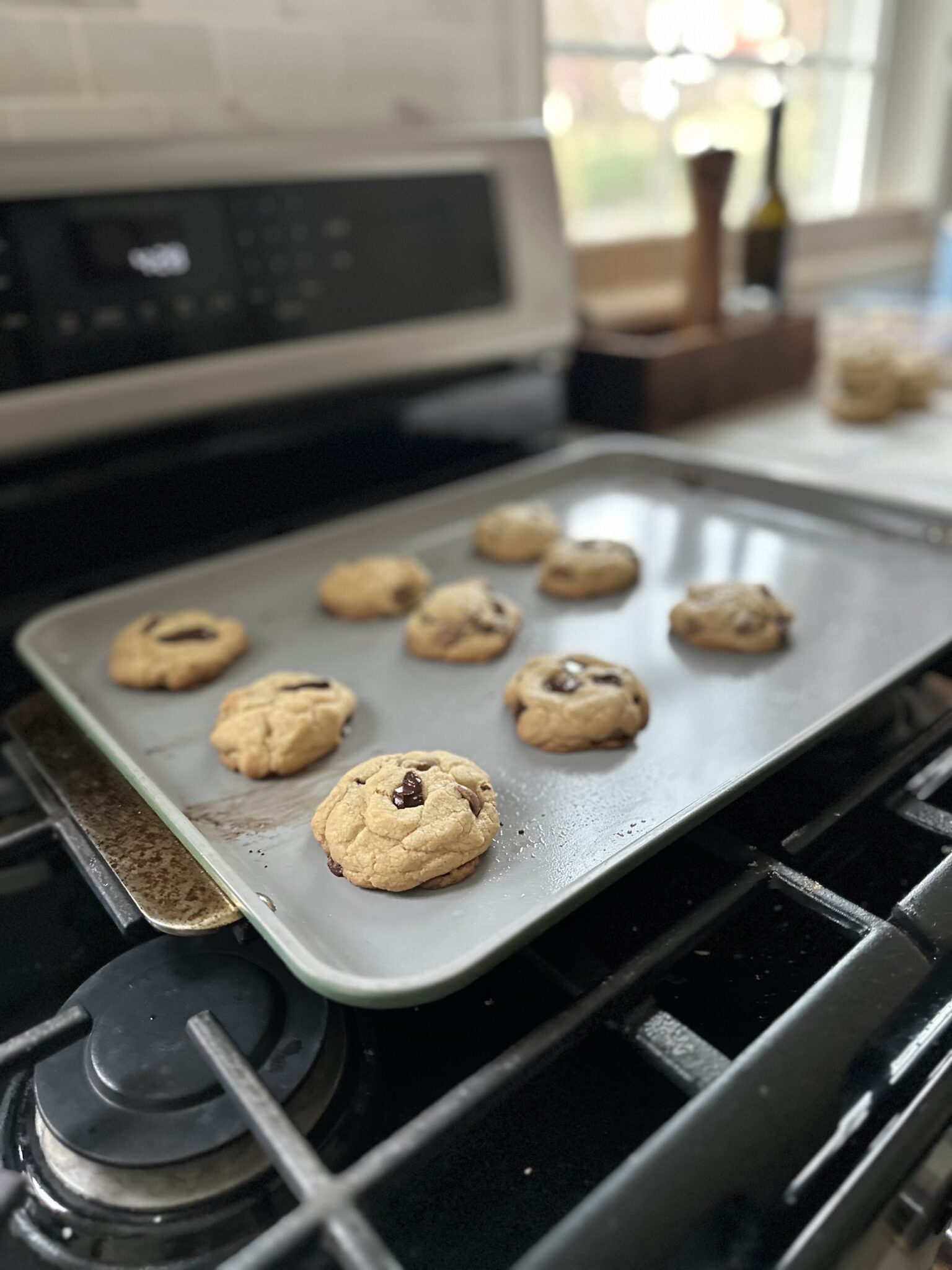 baked cookies in baking tray