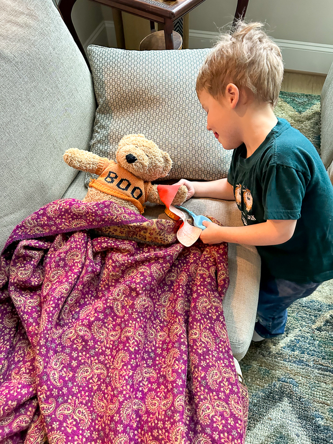 B and Grammie played "ear infection" with Churton