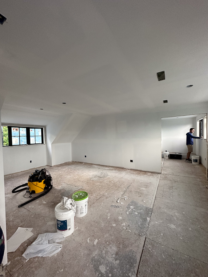 primer coat on wall