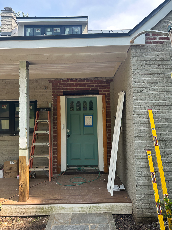 red brick front door
