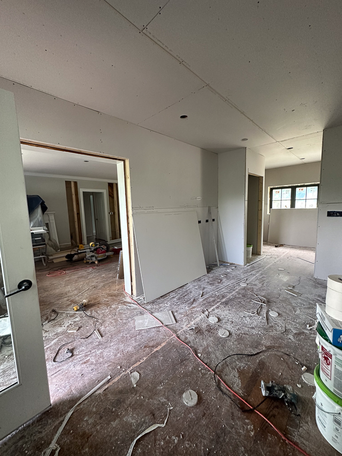 kitchen corner drywall