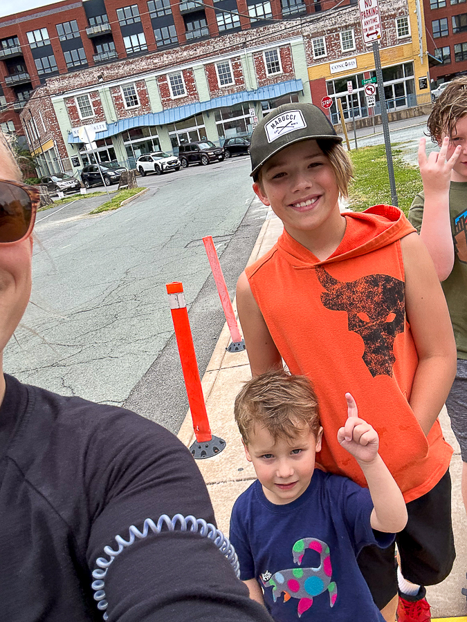 Downtown adventures with the boys