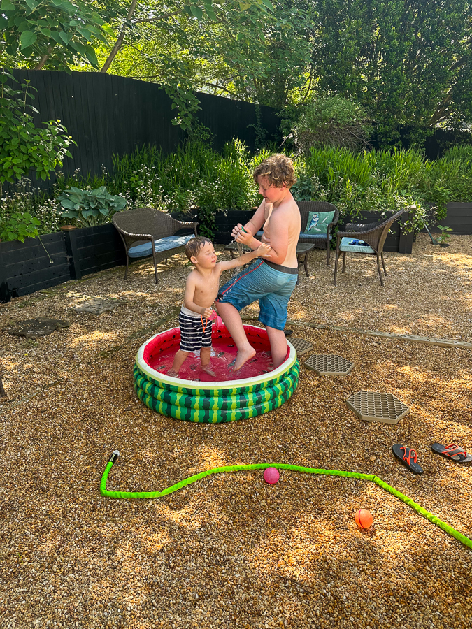 Pool time with the boys