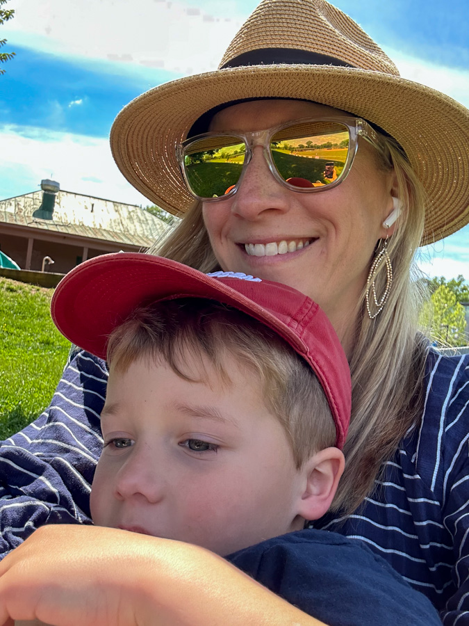 kath and birch wearing a hat