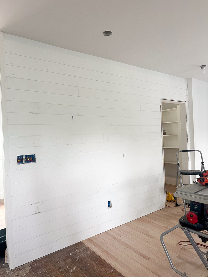 Kitchen Shiplap Wall