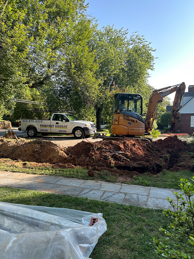 messy yard during renovation