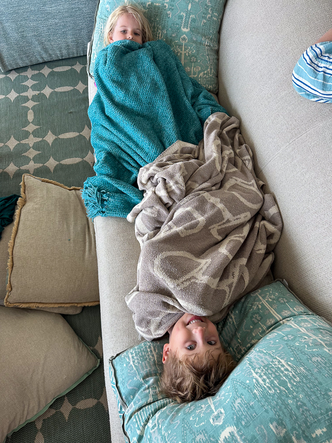 cousins snuggling