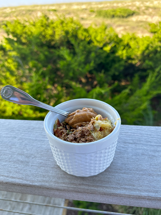 Egg banana scramble with PB