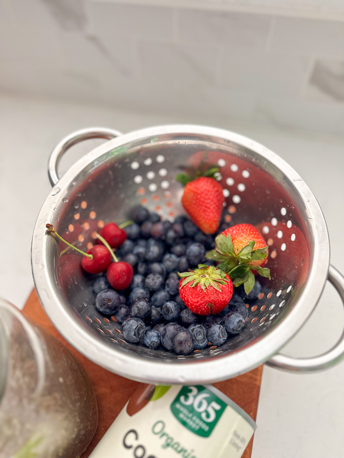 bowl of berries and cherries