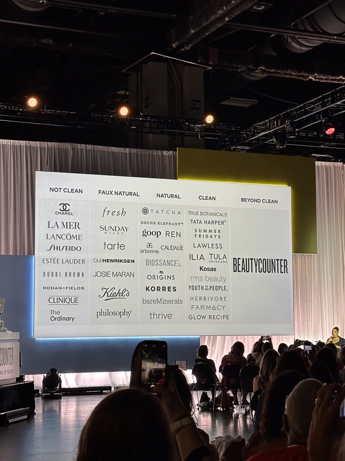 not clean and clean beauty brands chart
