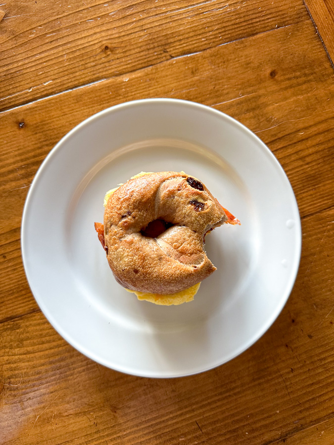 Bodos bagel with egg and cheese | Mazen's 11th Birthday