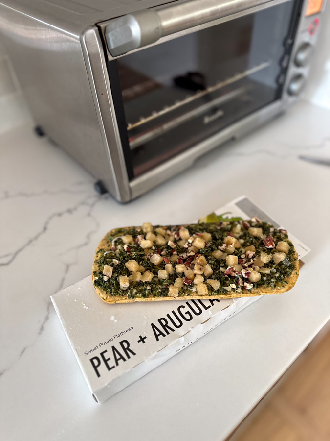 Daily Harvest Pear + Arugula flatbread