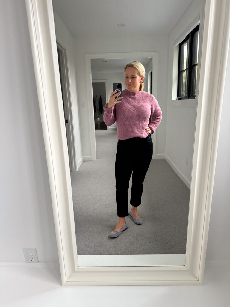 Carve Designs sweater with black jeans
