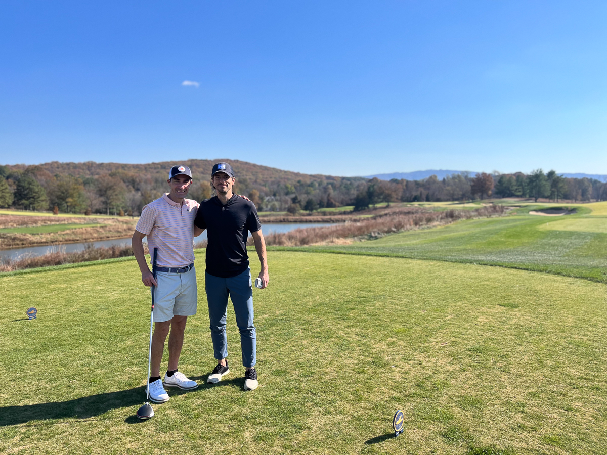 dads playing golf
