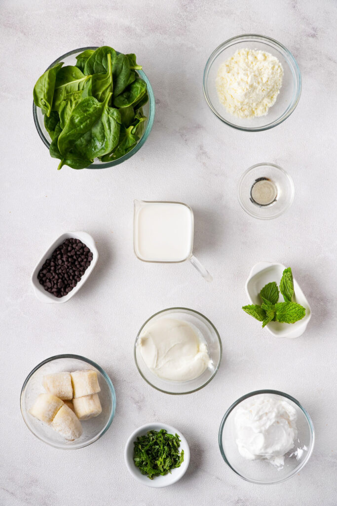 Mint Smoothie ingredients